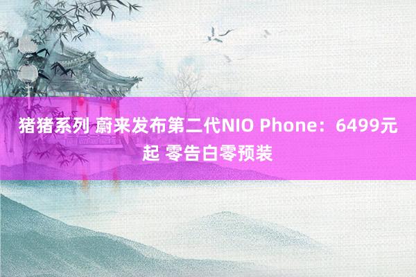 猪猪系列 蔚来发布第二代NIO Phone：6499元起 零告白零预装
