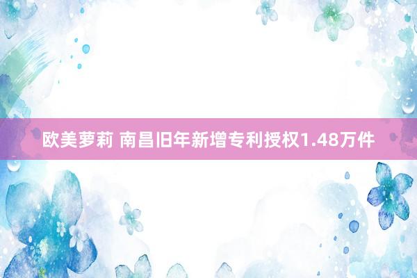 欧美萝莉 南昌旧年新增专利授权1.48万件