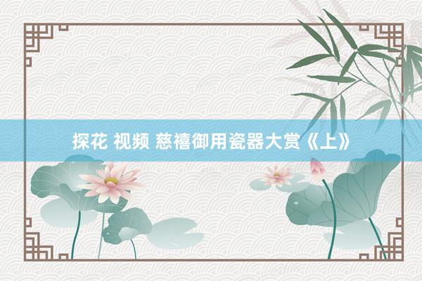 探花 视频 慈禧御用瓷器大赏《上》